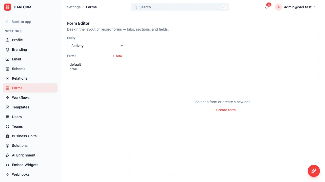 Customize Form Layout